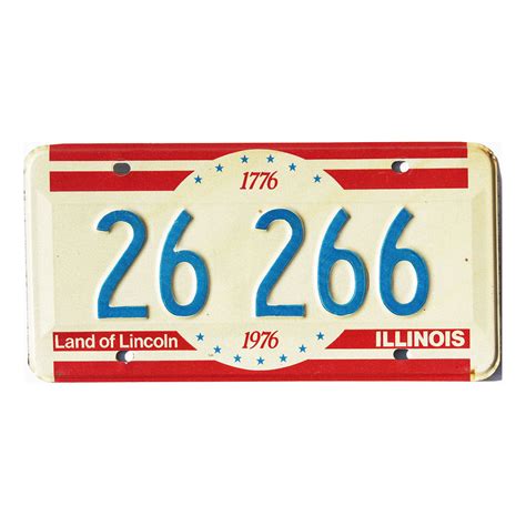 1976 Illinois Bicentennial 26266 Old Illinois Plates