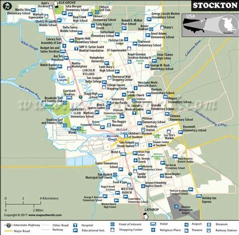 Stockton Map, California