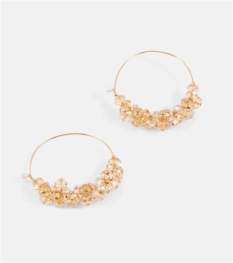 Polly Large Embellished Hoop Earrings In Gold Isabel Marant Mytheresa