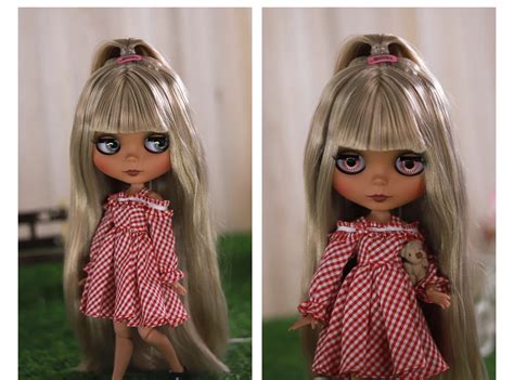 Morgan Premium Custom Neo Blythe Doll With Blonde Hair Dark Skin