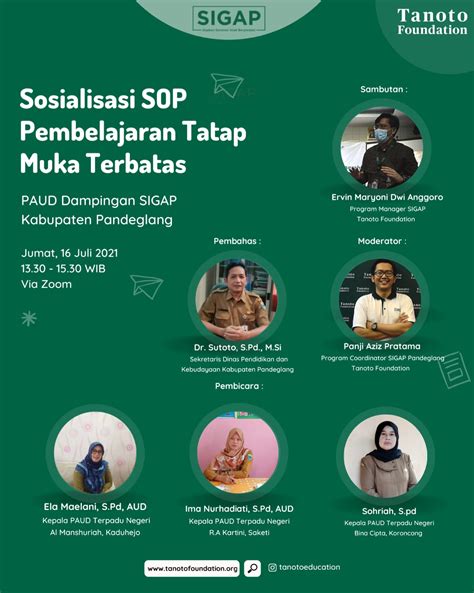 Webinar Nasional Seri Diseminasi Ran Paud Hi Dan Kerangka Perawatan