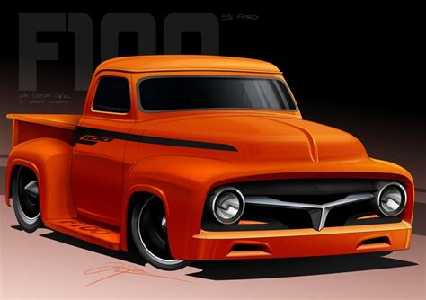 Best Images About Hot Rod Pickup Trucks Cartoon Art On Pinterest