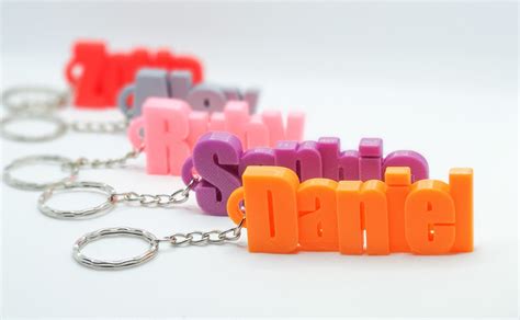 Personalised Keyring 3d Printed Unique Personalized Keychain Etsy