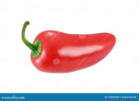 Pimenta De Jalapeno Vermelha Isolada Em Fundo Branco Foto De Stock