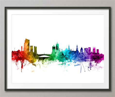 Leeds Skyline Leeds England Cityscape Art Print 2622 - Etsy