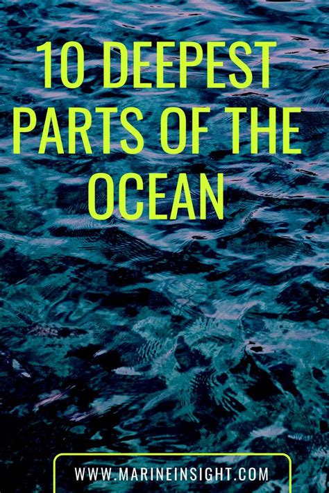 10 Deepest Parts Of The Ocean Ocean Ocean Deep Deep