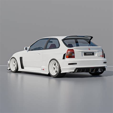 Honda Civic Ek9 Widebody Kit By Avante Design Is Seriously Cool Will Be 3d Printed