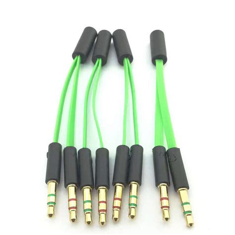 35mm Headset Adapter Durable Stereo Audio Mic Splitter 2 In 1 Cable For Razer Ebay