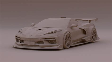 2023 Chevrolet Corvette C8 Tuned - 3D Model by EA09studio