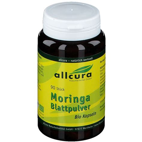 Allcura Moringa Blattpulver Bio Kapseln St Shop Apotheke