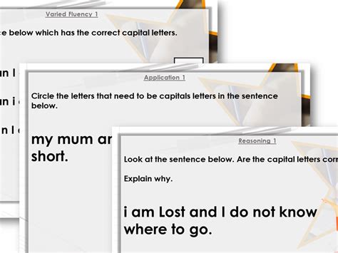 Year 1 GPS Capital Letters Start Of Sentences I Lesson Autumn