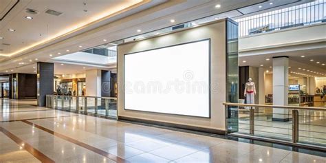 Blank Billboard in Shopping Center Inside Mall Creative AI Stock ...