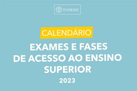 Calendário de ações para os Exames Nacionais do Ensino Secundário e