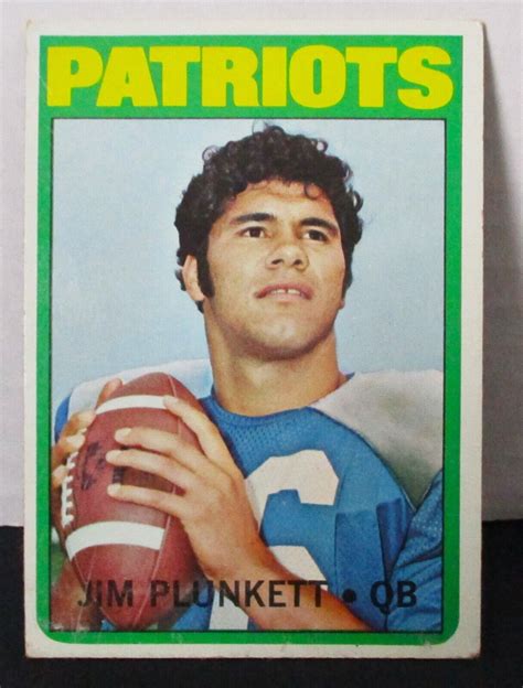 Topps Football Jim Plunkett Rookie Card Patriots