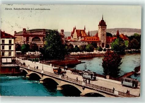 Zuerich Bahnhofbruecke Kutschen Strassenbahn Landesmuseum