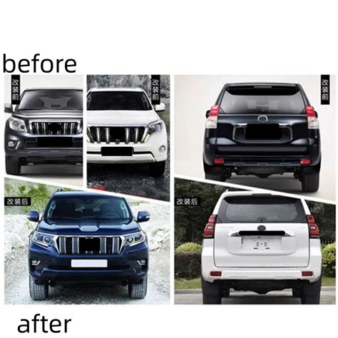 Unpainted Body Kit Front Rear Bumper Grill Mask For Toyota Prado