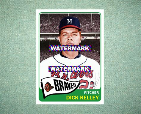 Dick Kelley Milwaukee Braves 1965 Style Custom Baseball Art Card EBay