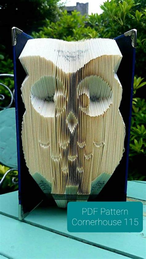 Owl Book Folding Pattern And Beginners Tutorial Folded Book Art