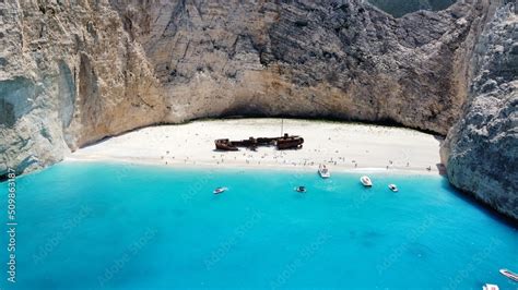 Navagio Shipwreck beach Stock Photo | Adobe Stock