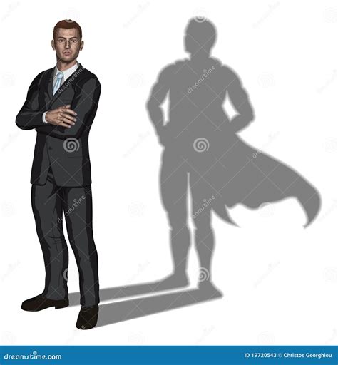 Businessman Superhero Concept Stock Vector Illustration Of Outline