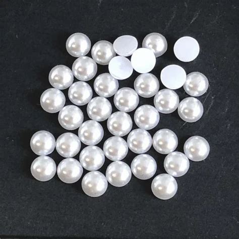 Round Half Round White Plastic Pearl Beads Without Hole At Rs Pack