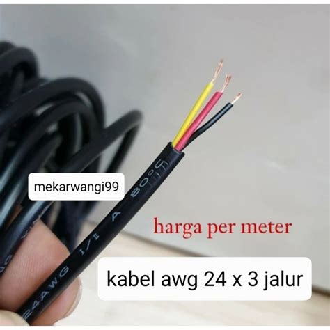 Jual Kabel Awg Isi 3 Jalur 10 Meter Awg 24 X 3 Jalur Shopee Indonesia