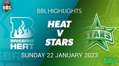 Brisbane Heat Vs Melbourne Stars Match Highlights YouTube