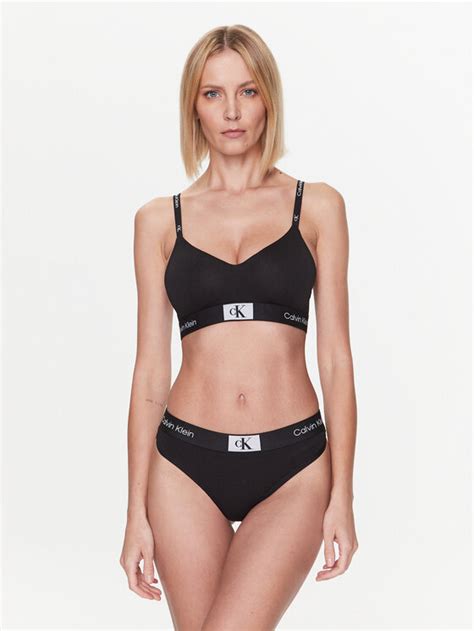 Calvin Klein Underwear Podprsenka Bralette Light Lined 000QF7218E Černá