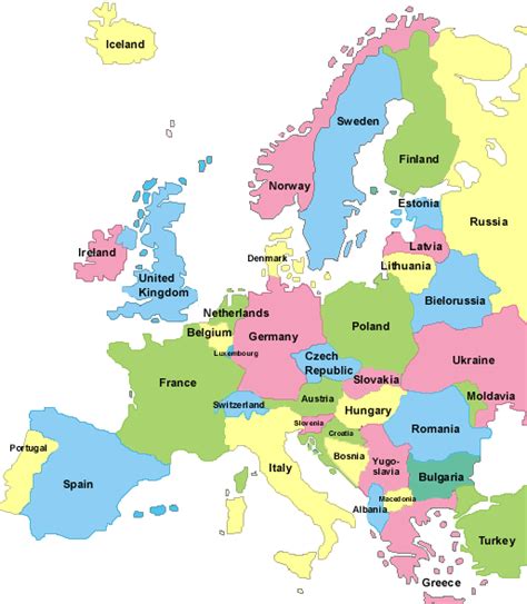 europe map hd with countries