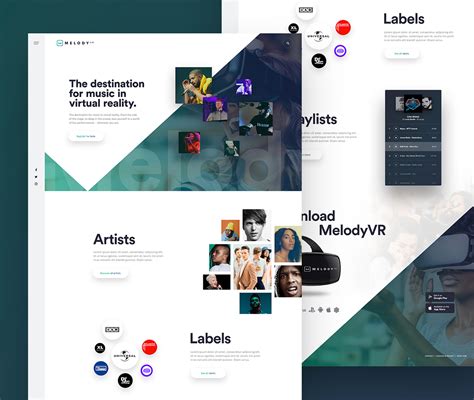 VR music app landing page | Behance