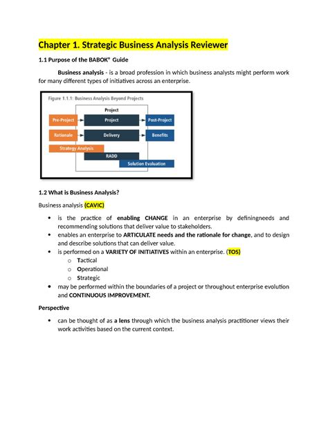 Chapter 1 Dfsf Chapter 1 Strategic Business Analysis Reviewer 1