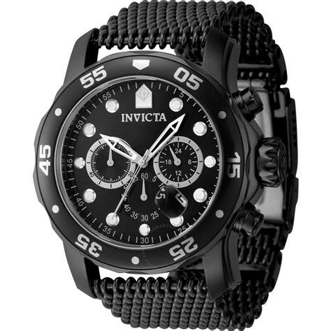 Invicta Pro Diver Chronograph Gmt Date Quartz Black Dial Mens Watch 47242 886678626151 Pro