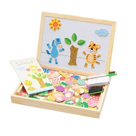 Puzzles En Bois Magn Tique Pi Ces Tableau Double Face Aimant