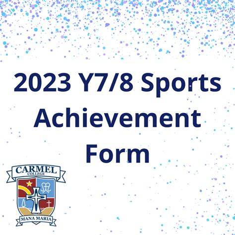 Year 7and8 Sporting Achievement Carmel College