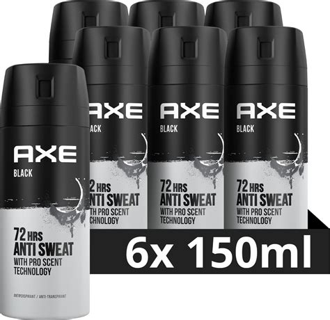 AXE Black Anti Transpirant Spray 6 X 150 Ml Voordeelverpakking Bol