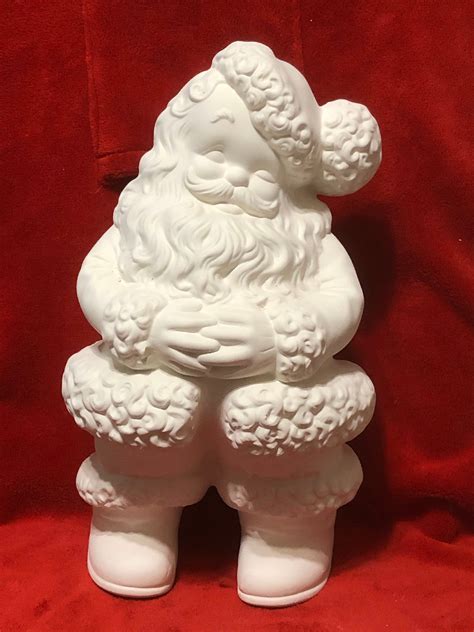 Antecedentes Lluvia Permiso Santa Claus De Ceramica Para Pintar Familia