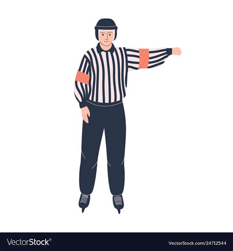 Ice Hockey Referee Royalty Free Vector Image Vectorstock