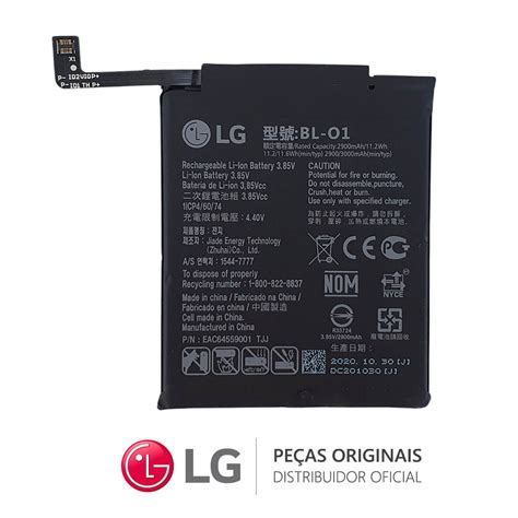 Bateria BL 01 3 85V 2900mah Celular LG K8 PLUS LMX120BMW