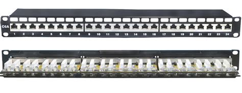 Category 6A 24 Port FTP Tray Patch Panel DINTEK