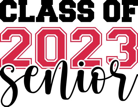 Class Of 2023 Senior Black And White Design Template Car Window