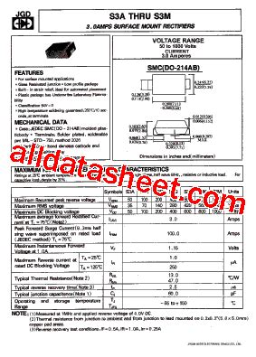 S3J Datasheet PDF Jinan Gude Electronic Device