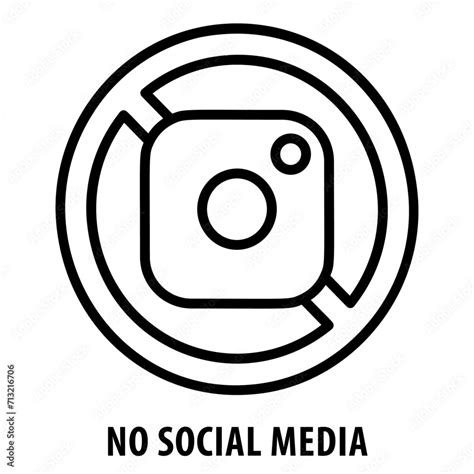 No social Media, icon, No Social Media, No Social, Social Media Off, No ...