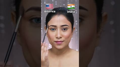 🇮🇳indian Vs 🇺🇸american Makeup Look😍 Shorts Sugar⁩ Cosmetics Youtube