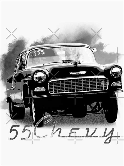 1955 Chevy Gasser Sticker For Sale By Aged Limited Redbubble