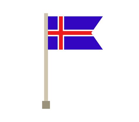 Bandera De Islandia Vector Premium