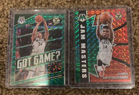 2019 20 Mosaic Giannis Antetokounmpo Got Game Green Prizm 25 Jam