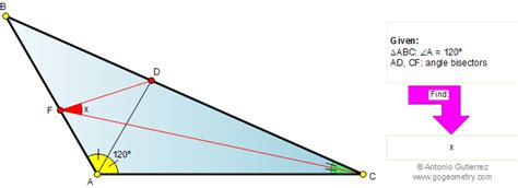 Online Geometry Tutoring Problem 495. Triangle, 120 Degrees, Angle ...