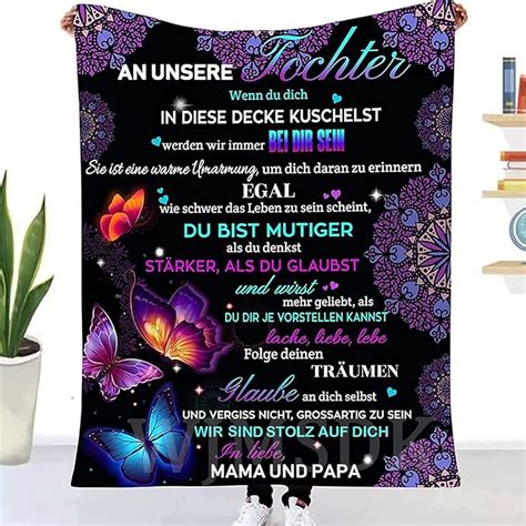 Wjmsdk Personalisierte Decke Geschenke F R Tochter Von Eltern