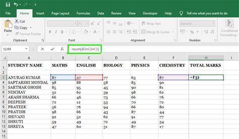 How To Calculate Sum And Average Of Numbers Using Formulas In Ms Excel Geeksforgeeks