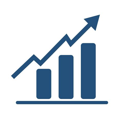 Rapidly Increasing Bar Graph Icon Increase Vector 26729862 Vector